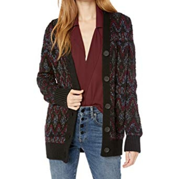 Lucky Brand | Fair-Isle Cardigan | Black | S